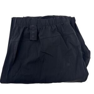 Fabletics XL Black Stretch Waist Drawstrings Windbreaker Workout Joggers